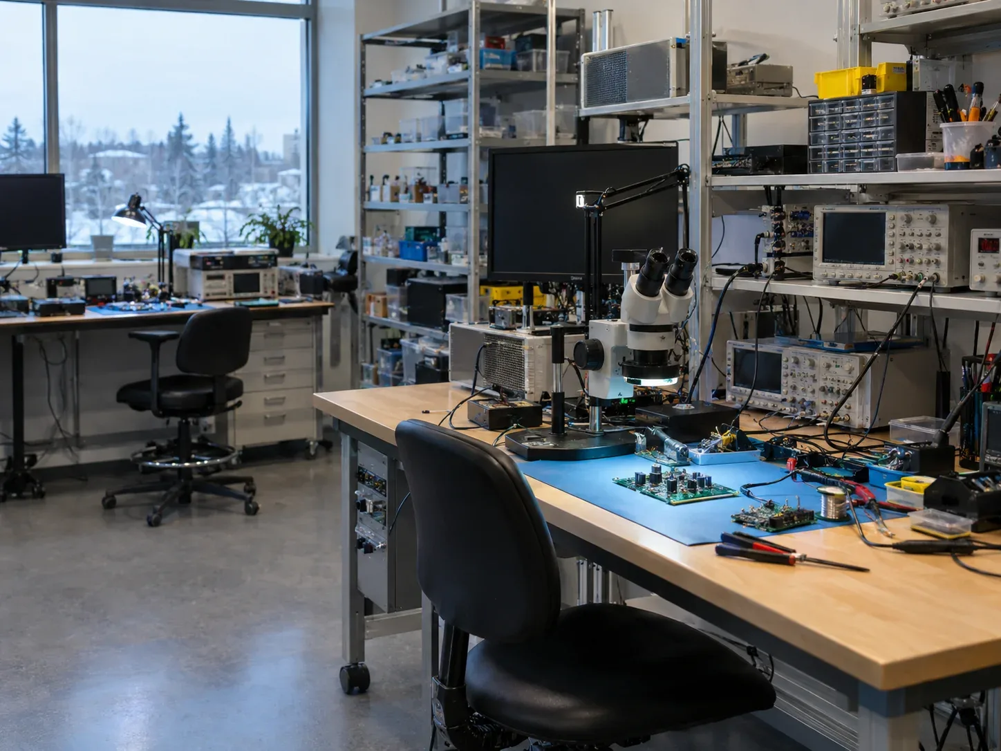 Industrial electrician Markham providing electrical services in a manufacturing facility